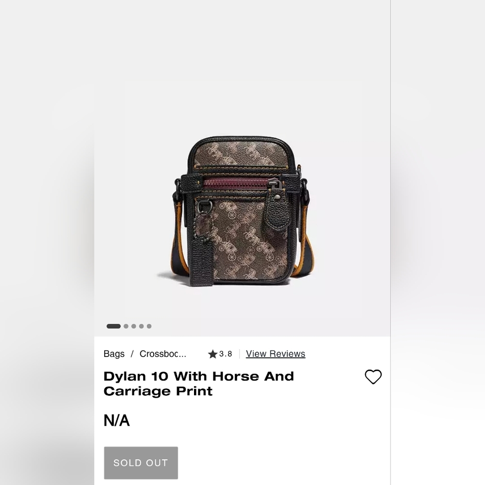 Coach Dyan 10 Horse And Carriage Crossbody Mens Bag Signature NWOT - Picture 5 of 15